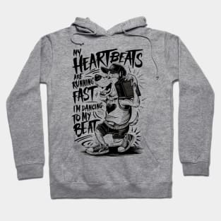 "Rhythmic Paws: Groove to Your Heartbeat" Hoodie